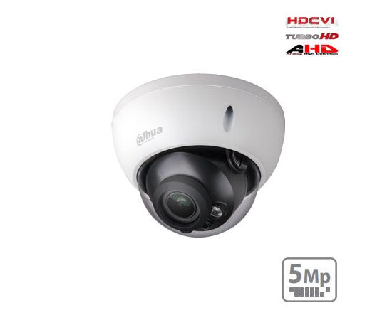 DAHUA HD-CVI KUPOLINė KAMERA 5MP SU IR IKI 30M. 2.7~12MM 98°~34°, IP67, IK10, LITE SERIJA, HDBW1500RP-Z