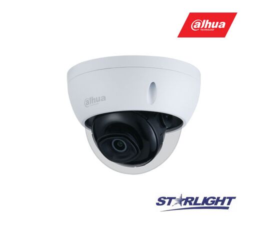 DAHUA IP KAMERA KUPOL. 2MP STARLIGT, IR PAšVIETIMAS IKI 30M, 1/2.8” 2.8MM 106°, WDR, IVS, IP67, H.265,, HDBW2231E-S