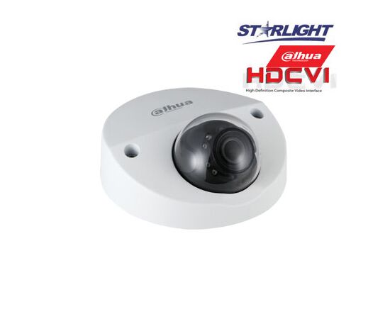 DAHUA HD-CVI KAM. STARLIGHT KUPOLINė 2MP SU IR IKI 20M, 2.8MM OBJ., STARVIS SENSOR., WDR, SU MIKROFONU, HDBW2241FP-A