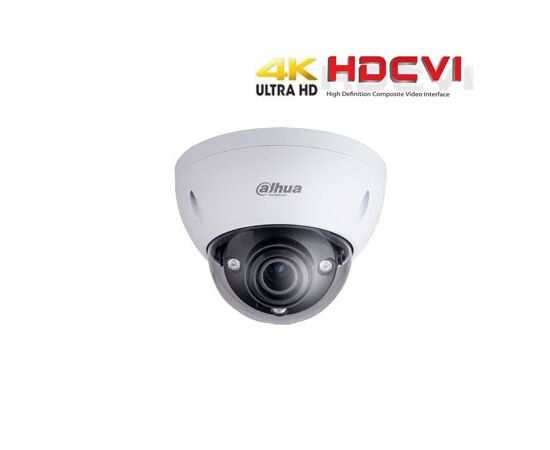 DAHUA HD-CVI KAMERA KUPOLINė 4K 8MP 3840X2160 STARLIGHT SU IR IKI 50M. 3.7-11MM. WDR, IP67, HDBW3802EPZ