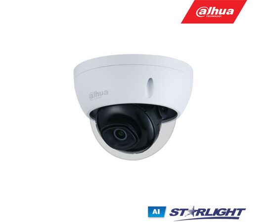 DAHUA IP KAMERA HDBW3841E-AS 8MP, IR PAšVIETIMAS IKI 30M, 2.8MM 108°, SMD, IVS, AI, IK10, HDBW3841E-AS