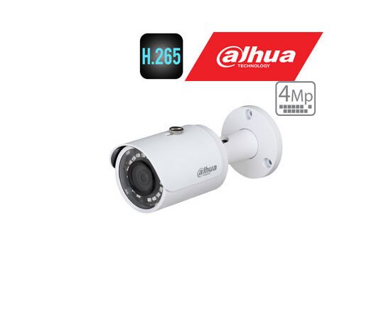 DAHUA IP KAMERA CILINDR. 4MP SU IR IKI 30M, 2.8MM 94°, WDR120DB, 3D-DNR, IP67, POE , H.265, S4 VERSIJA, HFW1431SP2.8