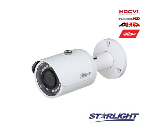 DAHUA HD-CVI KAM. STARLIGHT CILINDRINė 2.1MP SU IR IKI 30M, 3.6MM OBJ., STARVIS SENSOR., WDR, IP67, HFW2241SP