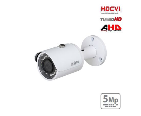 DAHUA HD-CVI CILINDRINė KAMERA STARLIGHT 5MP SU IR PAšVIETIMU IKI 30M.,1/2.7" 2.8MM 98°, IP67, HFW2501SP