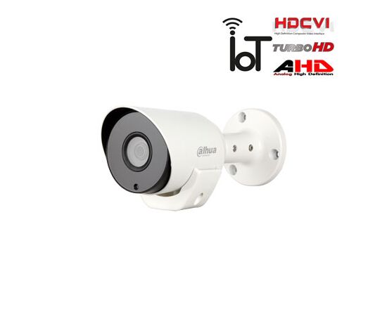 DAHUA HD-CVI, TVI, AHD, CVBS KAMERA CILINDRINė 2MP SU IR IKI 20M. 1/2.9" 2.8MM 104°, IOT, LC1220TPTH28