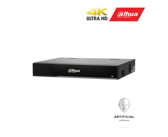 DAHUA IP įRAšYMO įRENGINYS 32KAM.16MP, IVS, AI, 16 POE, 320MBPS, H.265+, VEIDO ATPAžINIMO FUNKCIJA 4 KAN., NVR543216P-I