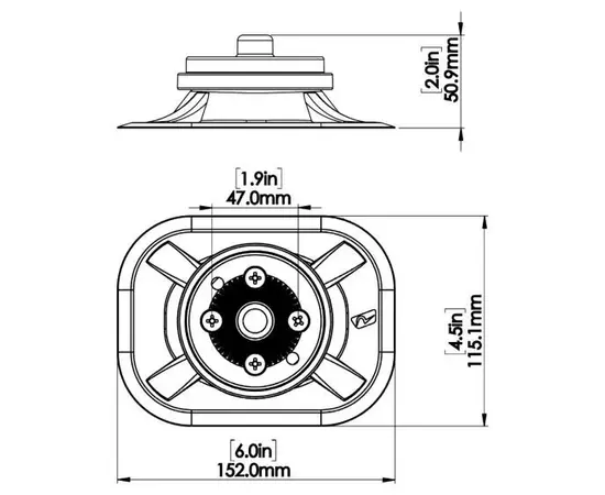 UŽRAKTAS KLIJUOJAMAS RAILBLAZA HEXX ADHESIVE MOUNT, RL11-4207-11