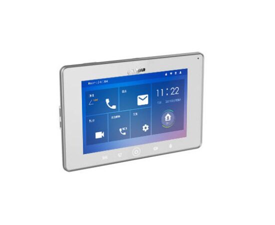 DAHUA 10 COLIų IP DOMOFONO MONITORIUS SU WIFI,10 COL. SU KAM.1024X600,MICRO SD KORT. PRIEVADAS, POE, VTH5241DW