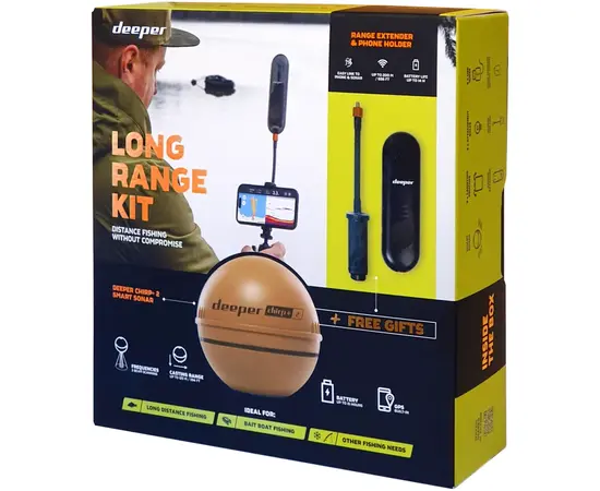 DEEPER SMART SONAR CHIRP+ 2 RYšIO STIPRINTUVO SU LAIKIKLIU RINKINYS, ITGAM1613