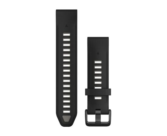 GARMIN QUICKFIT 20 MM JUODA/PILKO AKMENS SILIKONINė APYRANKė, 010-13391-00