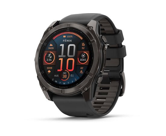 GARMIN FENIX 8 47MM, SAPPHIRE SOLAR, JUODAS, 010-02906-11