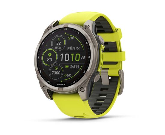 GARMIN FENIX 8 47MM, SAPPHIRE SOLAR, GELTONAS, 010-02906-21