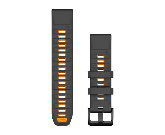 GARMIN QUICKFIT 22MM GRAFITO/RYšKI ORANžINė SILIKONINė APYRANKė, 010-13392-05