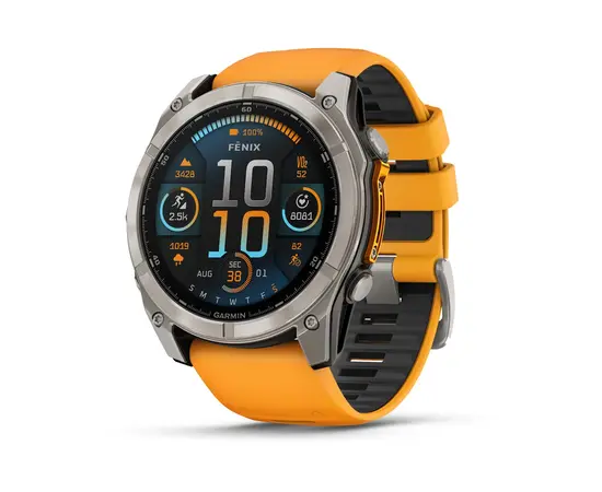GARMIN FENIX 8 51MM, AMOLED, TITANO SPALVOS, 010-02905-11