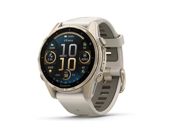 GARMIN FENIX 8 43MM, AMOLED, ŠVIESAUS AUKSO SPALVOS, 010-02903-11