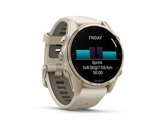 GARMIN FENIX 8 43MM, AMOLED, ŠVIESAUS AUKSO SPALVOS, 010-02903-11