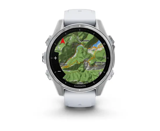 GARMIN FENIX 8 43MM, AMOLED GLASS, BALTOJO AKMENS SPALVOS, 010-02903-00