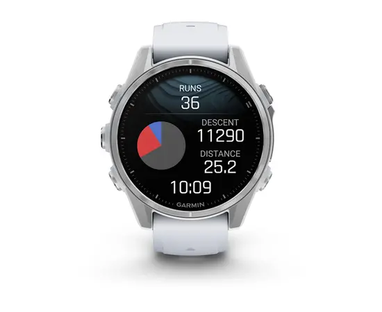GARMIN FENIX 8 43MM, AMOLED GLASS, BALTOJO AKMENS SPALVOS, 010-02903-00