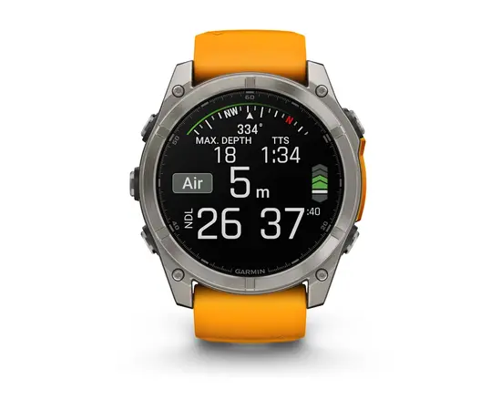 GARMIN FENIX 8 51MM, AMOLED, TITANO SPALVOS, 010-02905-11
