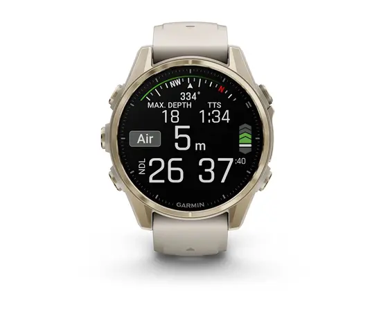 GARMIN FENIX 8 43MM, AMOLED, ŠVIESAUS AUKSO SPALVOS, 010-02903-11