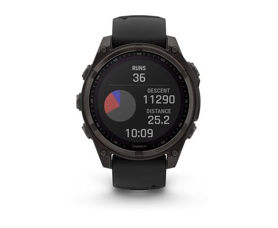 GARMIN FENIX 8 51MM, AMOLED GLASS, JUODAS, 010-02905-00