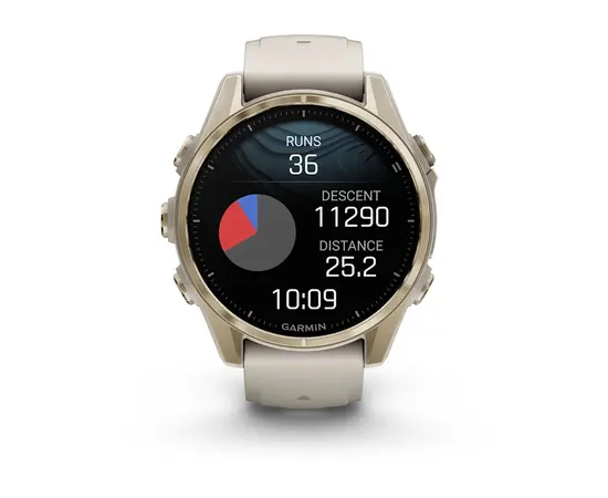 GARMIN FENIX 8 43MM, AMOLED, ŠVIESAUS AUKSO SPALVOS, 010-02903-11