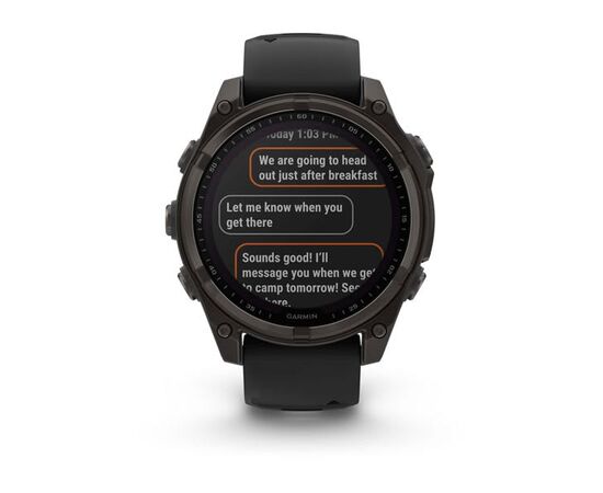 GARMIN FENIX 8 51MM, AMOLED GLASS, JUODAS, 010-02905-00