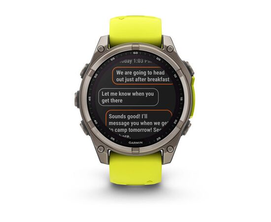 GARMIN FENIX 8 47MM, SAPPHIRE SOLAR, GELTONAS, 010-02906-21