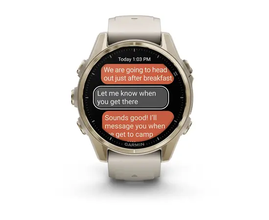 GARMIN FENIX 8 43MM, AMOLED, ŠVIESAUS AUKSO SPALVOS, 010-02903-11