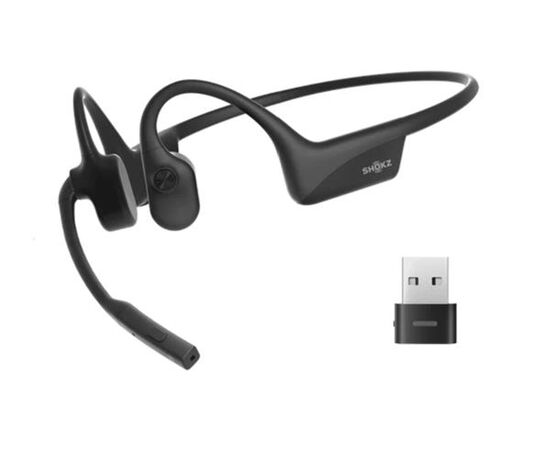 SHOKZ OPENCOMM2 UC BLUETOOTH WIRELESS BELAIDėS AUSINėS, JUODOS SPALVOS, CG95681