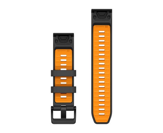 GARMIN QUICKFIT 22MM GRAFITO/RYšKI ORANžINė SILIKONINė APYRANKė, 010-13392-05