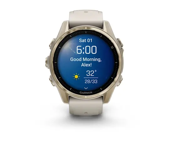 GARMIN FENIX 8 43MM, AMOLED, ŠVIESAUS AUKSO SPALVOS, 010-02903-11
