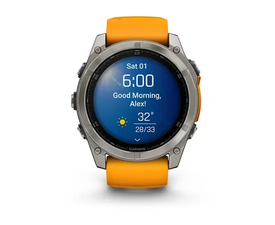 GARMIN FENIX 8 51MM, AMOLED, TITANO SPALVOS, 010-02905-11