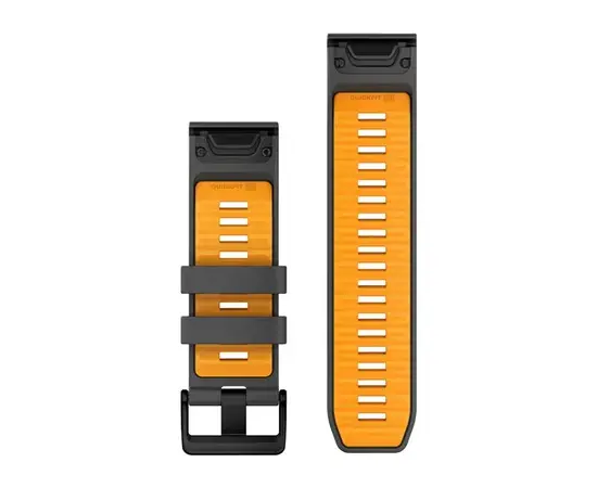 GARMIN QUICKFIT 26MM GRAFITO/ORANžINė SILIKONINė APYRANKė, 010-13393-05