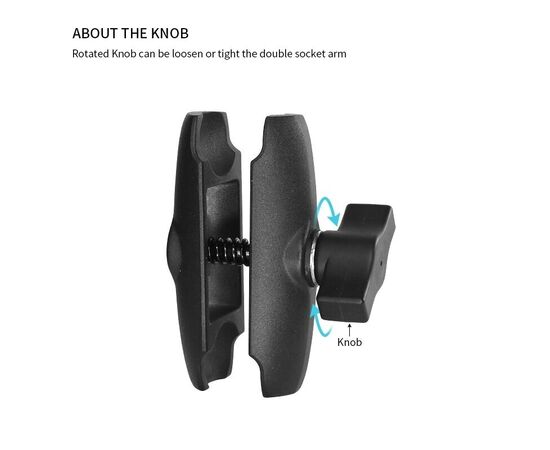 PROMARINE JUNGTIS DVIGUBA DOUBLE SOCKET ARM, B DYDIS, 9CM, PM-B009
