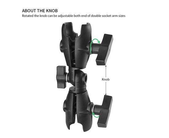 PROMARINE JUNGTIS DVIGUBA SU POSūKIU DOUBLE SOCKET ARM, C DYDIS, 24CM, PM-CDLG3A