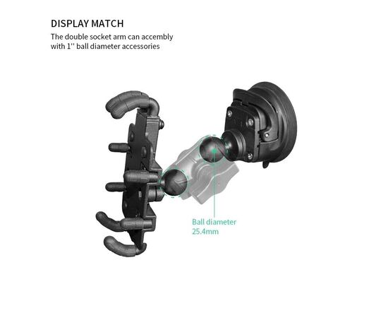 PROMARINE JUNGTIS DVIGUBA DOUBLE SOCKET ARM, B DYDIS, 6CM, PM-B006