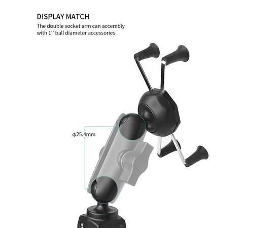 PROMARINE JUNGTIS DVIGUBA DOUBLE SOCKET ARM, B DYDIS, 9CM, PM-B009
