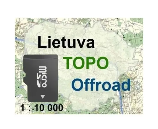 GARMIN LIETUVOS TOPO žEMėLAPIS MICROSD KORTELėJE, LT-TOPO-MICROSD