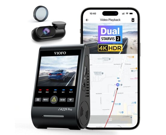 VAIZDO REGISTRATORIUS VIOFO A229 PRO 2CH, A229-PRO-2CH VIOFO
