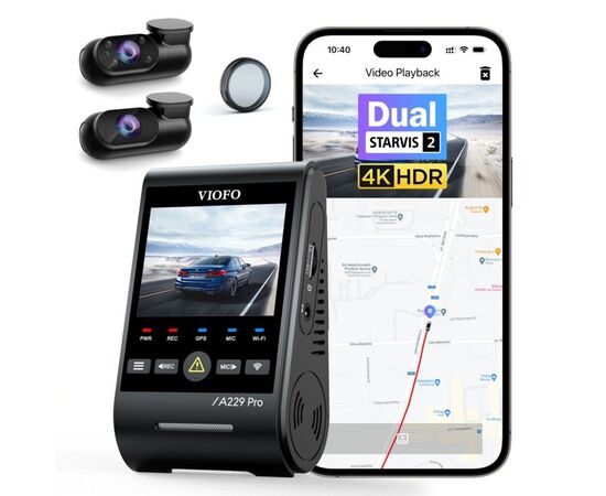 VAIZDO REGISTRATORIUS VIOFO A229 PRO 3CH, A229-PRO-3CH VIOFO