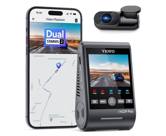 VAIZDO REGISTRATORIUS VIOFO A229 PLUS 2CH, A229-PLUS-2CH VIOFO