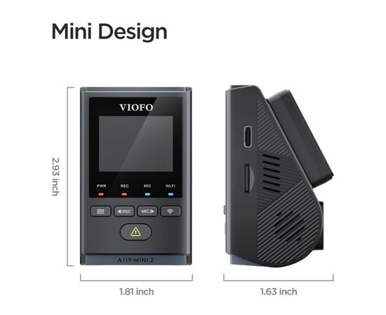 VAIZDO REGISTRATORIUS VIOFO A119 MINI 2, A119MINI2-G VIOFO