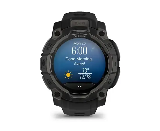 GARMIN INSTINCT 3 - 45 MM AMOLED JUODOS SPALVOS, 010-02936-00