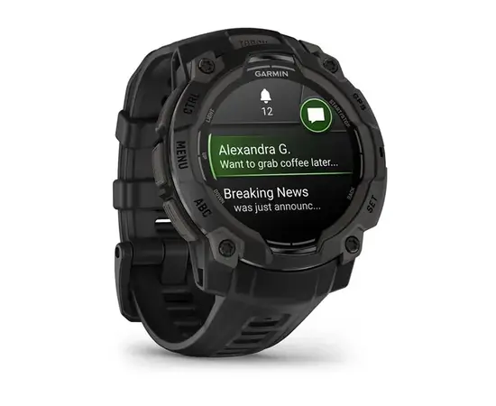 GARMIN INSTINCT 3 - 45 MM AMOLED JUODOS SPALVOS, 010-02936-00