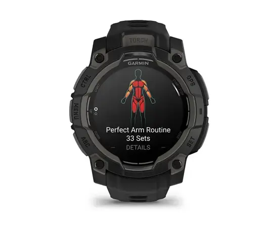 GARMIN INSTINCT 3 - 45 MM AMOLED JUODOS SPALVOS, 010-02936-00