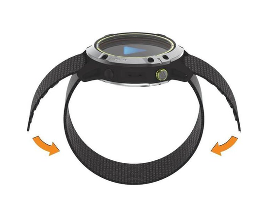 GARMIN ULTRAFIT 26 MM PLATI JUODA NAILONINė APYRANKė, 010-13075-01