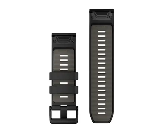 GARMIN QUICKFIT 26MM JUODA/PILKO AKMENS SILIKONINė APYRANKė, 010-13393-00