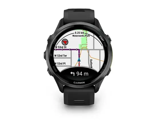 GARMIN FORERUNNER 970 PILKOS SPALVOS DLC TITANAS SU JUODU KORPUSU, 010-02969-10