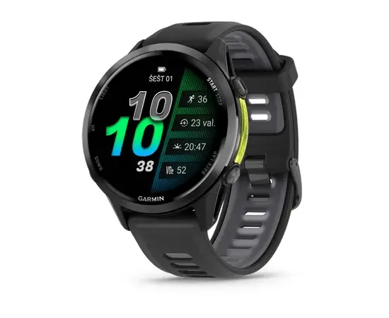 GARMIN FORERUNNER 970 PILKOS SPALVOS DLC TITANAS SU JUODU KORPUSU, 010-02969-10